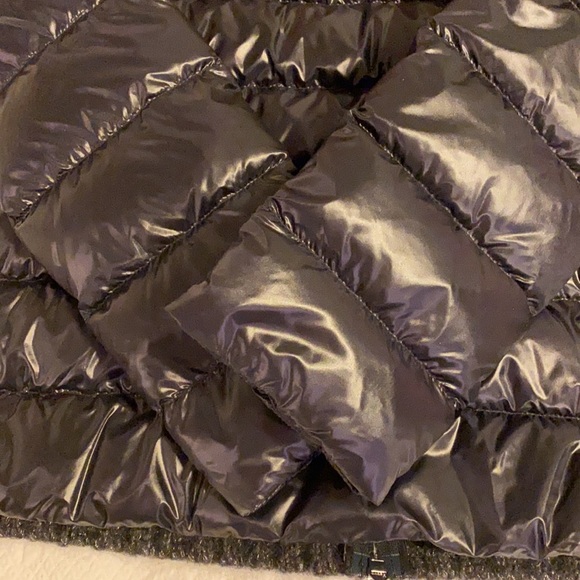 Herno Resort Black Puffer w Virgin Wool Front Panels Silver Stitch - IT 34 US 4 - Picture 7 of 10